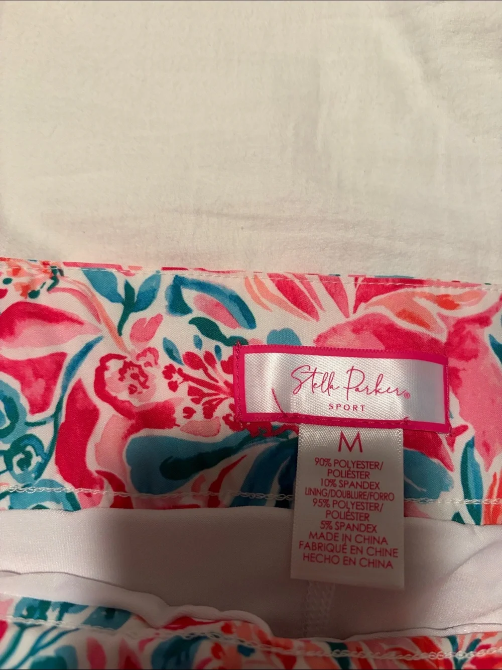Women’s Floral Scallop Hem Skort - Pink Teal Print